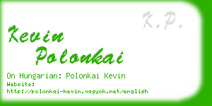 kevin polonkai business card
